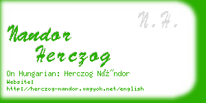 nandor herczog business card